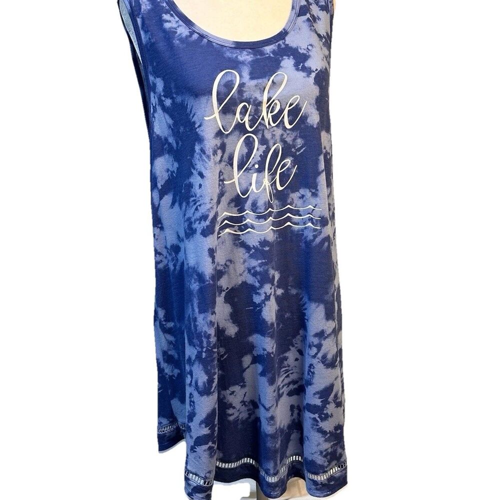 Wave Zone Tie Dye Lake Life Cover Up Size L